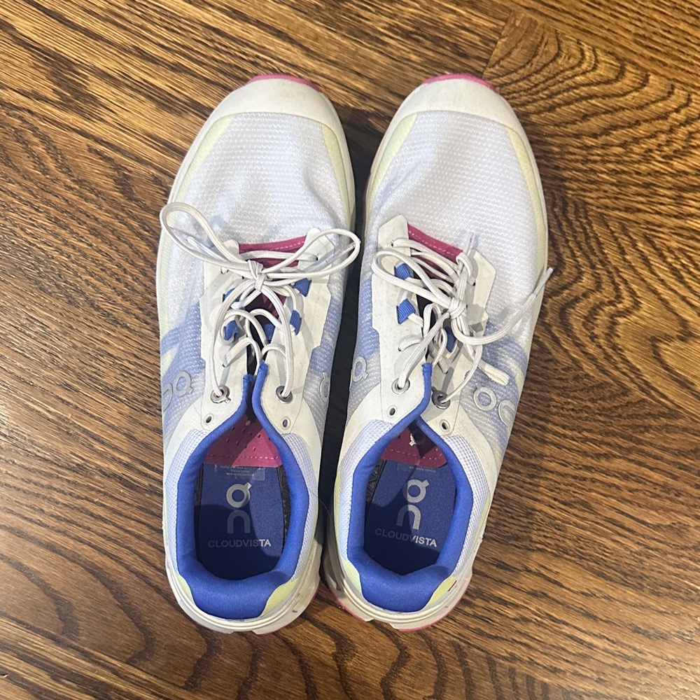 On Running Sneakers in Blue and Pink